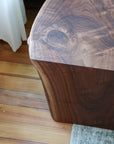 Live Edge Walnut Waterfall Side Coffee End Table - Hazel Oak Farms