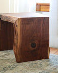 Live Edge Walnut Waterfall Side Coffee End Table - Hazel Oak Farms