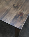 Pine Stained Modern Shaker Dining Table - Hazel Oak Farms