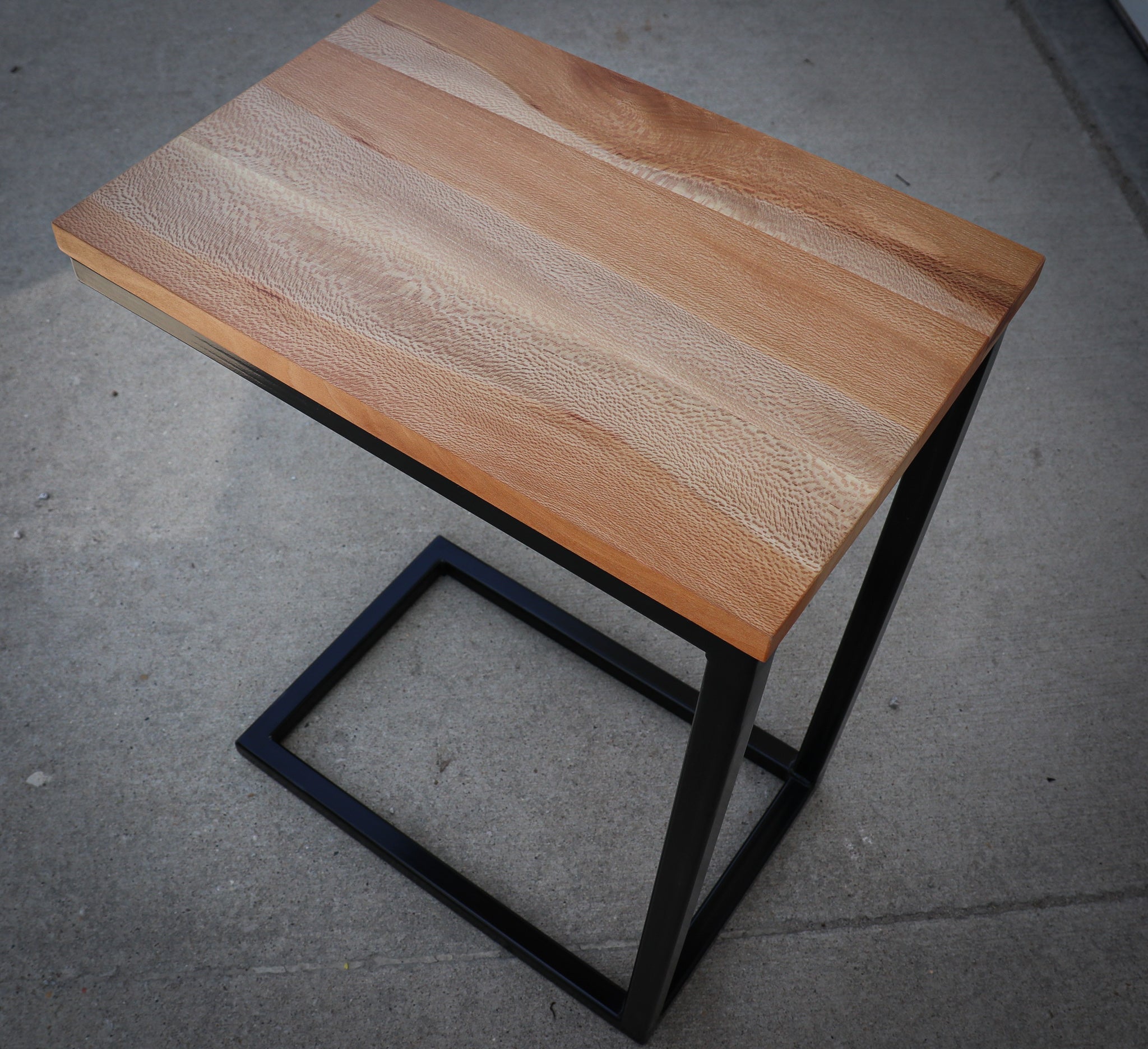 Quartersawn Sycamore Industrial Side C Table