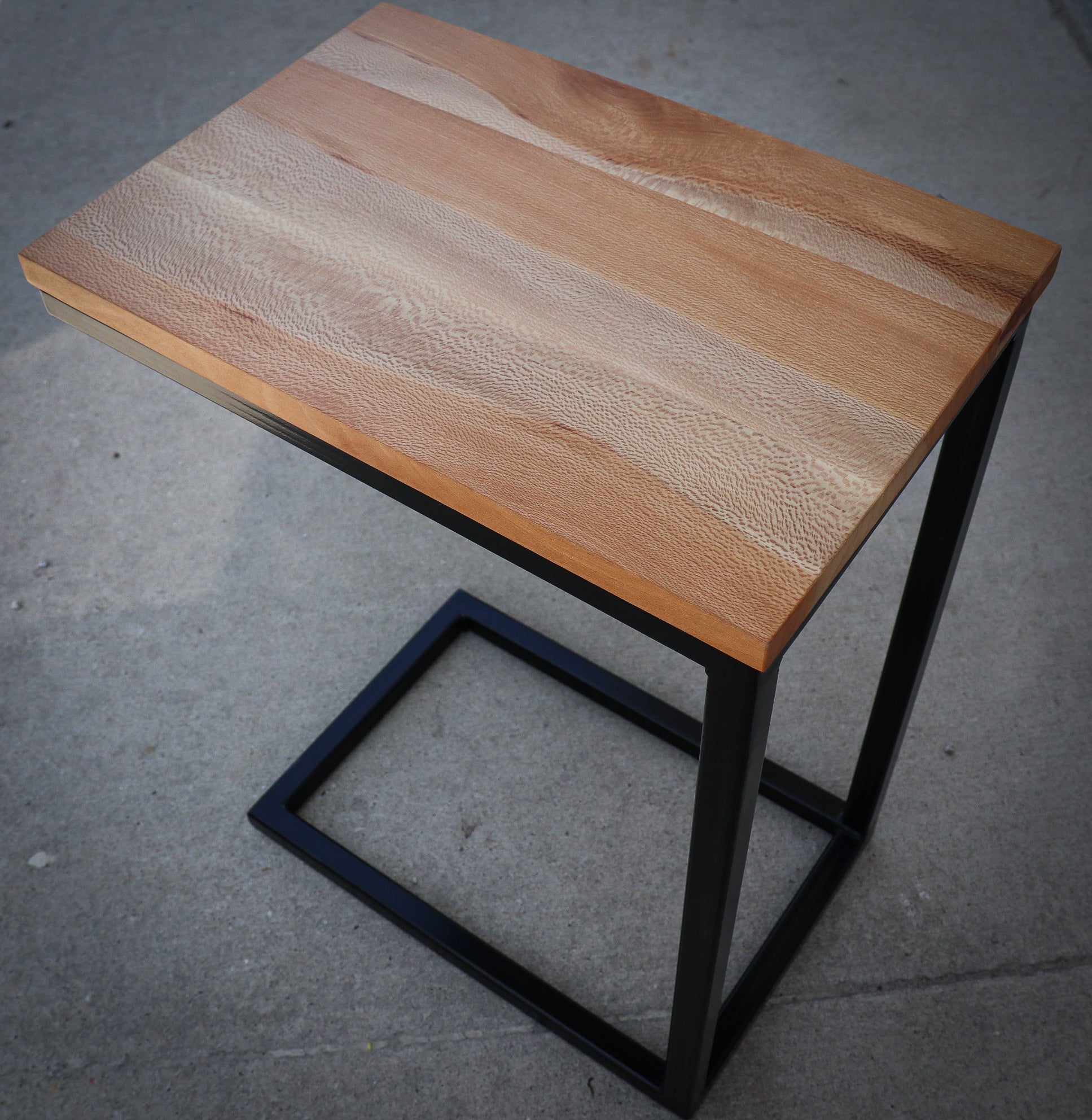 Quartersawn Sycamore Industrial Side C Table