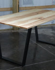 Modern Ash Dining Table with Black Steel Tapered Legs (in stock) - Hazel Oak Farms