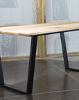 Modern Ash Dining Table with Black Steel Tapered Legs (in stock) - Hazel Oak Farms