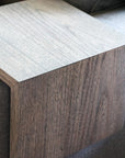 Solid Grey 8" Hackberry Hardwood Armrest Table (in stock)