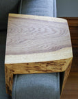 Live Edge White Oak 6" Sofa Armrest Table (in stock)