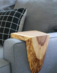 Live Edge White Oak 6" Sofa Armrest Table (in stock)