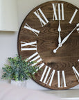 Large Grey 26" Solid Wood Hackberry Wall Clock (in stock)