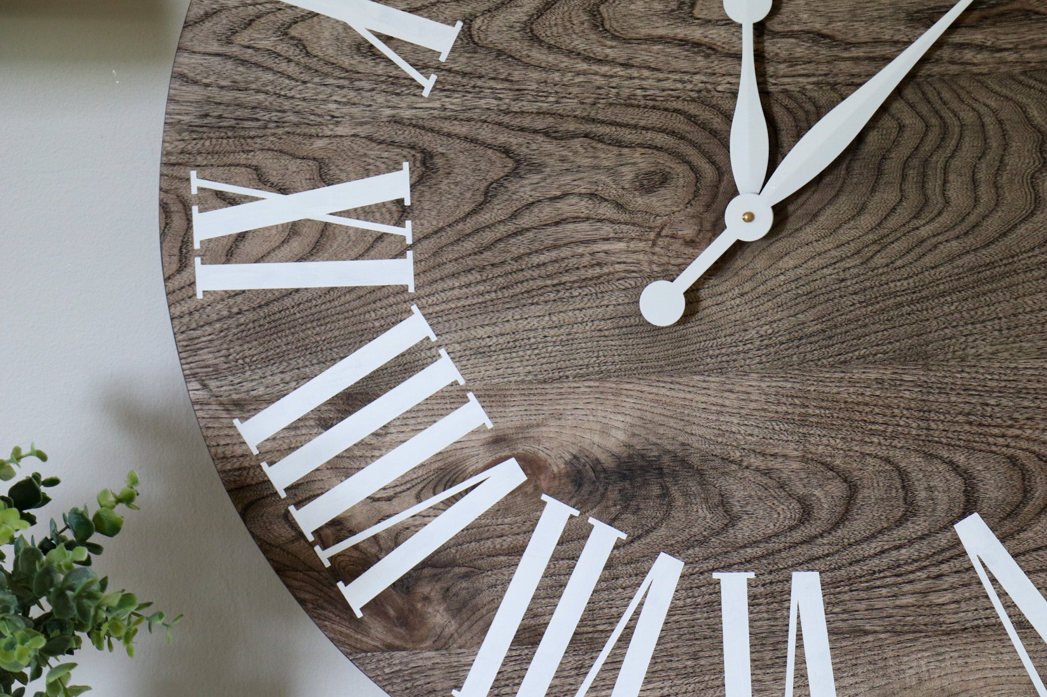 Large Grey 26&quot; Solid Wood Hackberry Wall Clock (in stock)