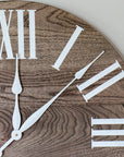 Large Grey 26" Solid Wood Hackberry Wall Clock (in stock)