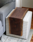 Live Edge Walnut Ottoman Foot Stool Table - Hazel Oak Farms