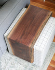 Live Edge Walnut Ottoman Foot Stool Table - Hazel Oak Farms