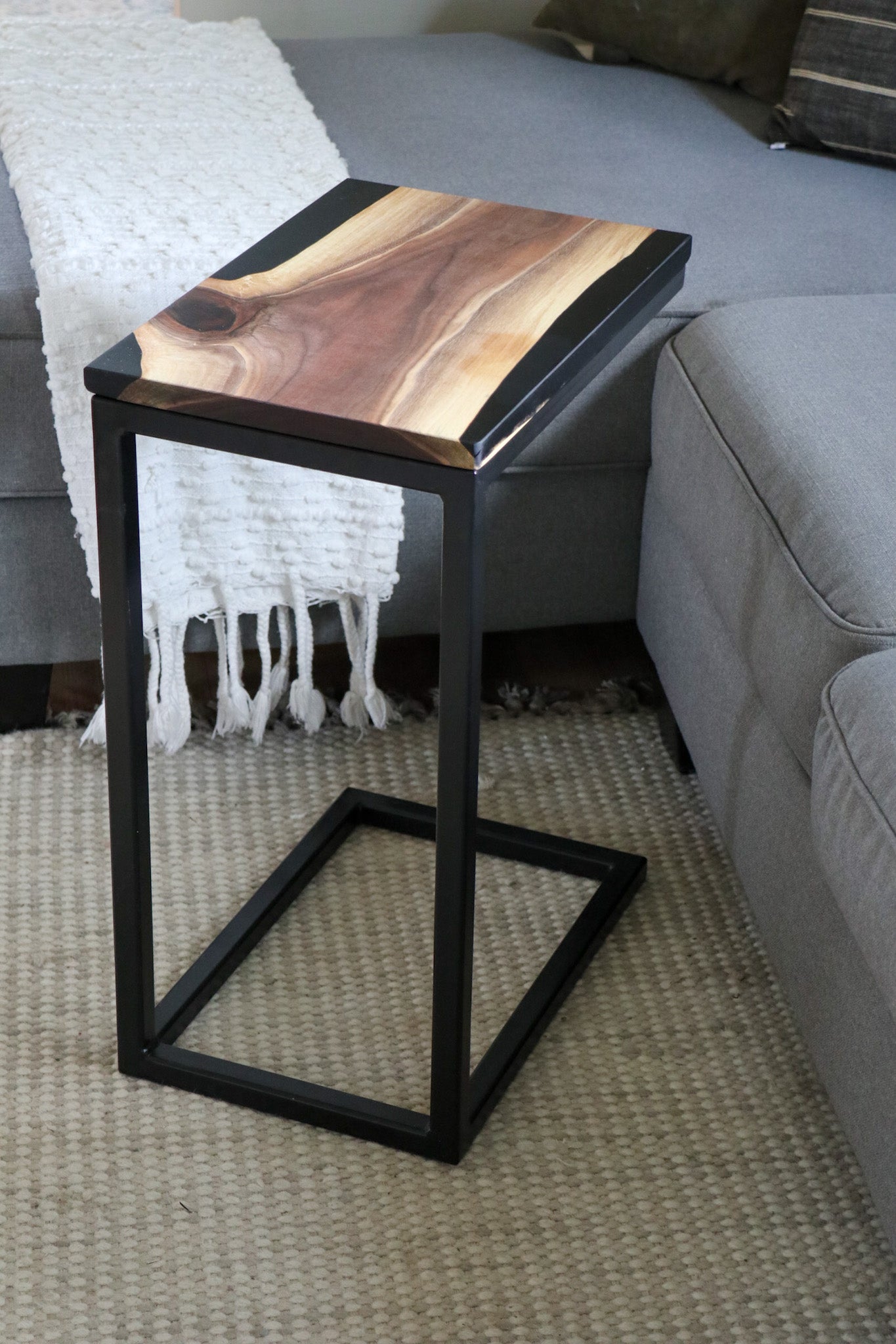 Handmade Black Walnut Epoxy River Coffee Table - 48x20 – Earthly Comfort  Home
