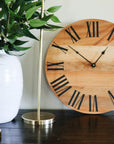 Large Sycamore Hardwood Wall Clock