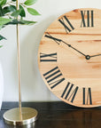 Large Sycamore Hardwood Wall Clock