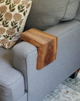 Live Edge 6" Walnut Wood Armrest Table (in stock) - Hazel Oak Farms