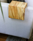 Solid 5" Spalted Maple Sofa Armrest Table (in stock) - Hazel Oak Farms