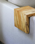 Solid 5" Spalted Maple Sofa Armrest Table (in stock) - Hazel Oak Farms