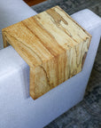 Solid 5" Spalted Maple Sofa Armrest Table (in stock) - Hazel Oak Farms