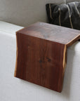 Live Edge 5" Walnut Wood Armrest Table (in stock) - Hazel Oak Farms