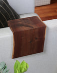 Live Edge 5" Walnut Wood Armrest Table (in stock) - Hazel Oak Farms