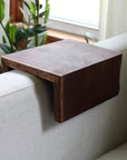 Live Edge 5" Walnut Wood Armrest Table (in stock) - Hazel Oak Farms