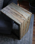 Spalted Maple Waterfall C-Table - Hazel Oak Farms