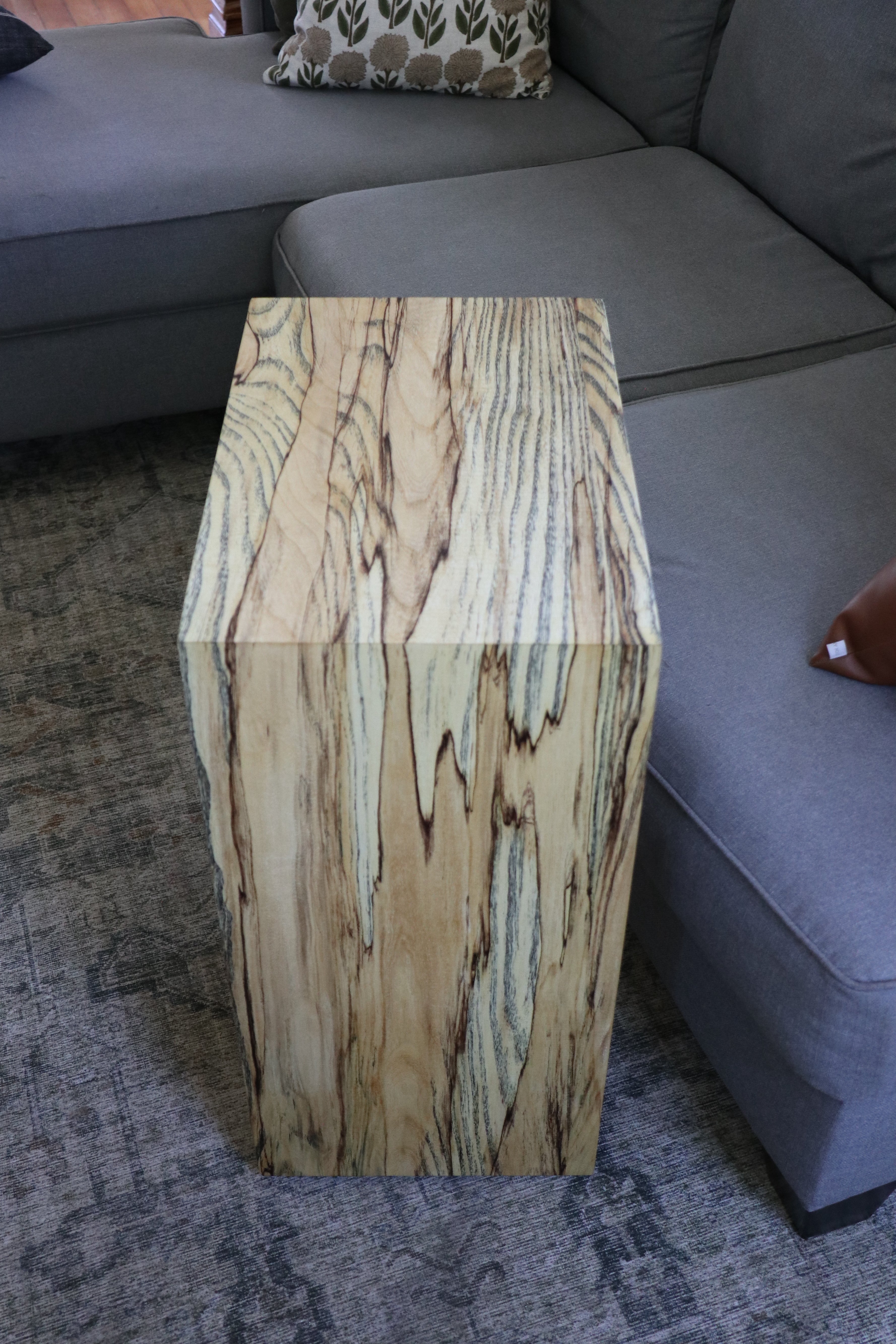 Spalted Maple Waterfall C-Table - Hazel Oak Farms