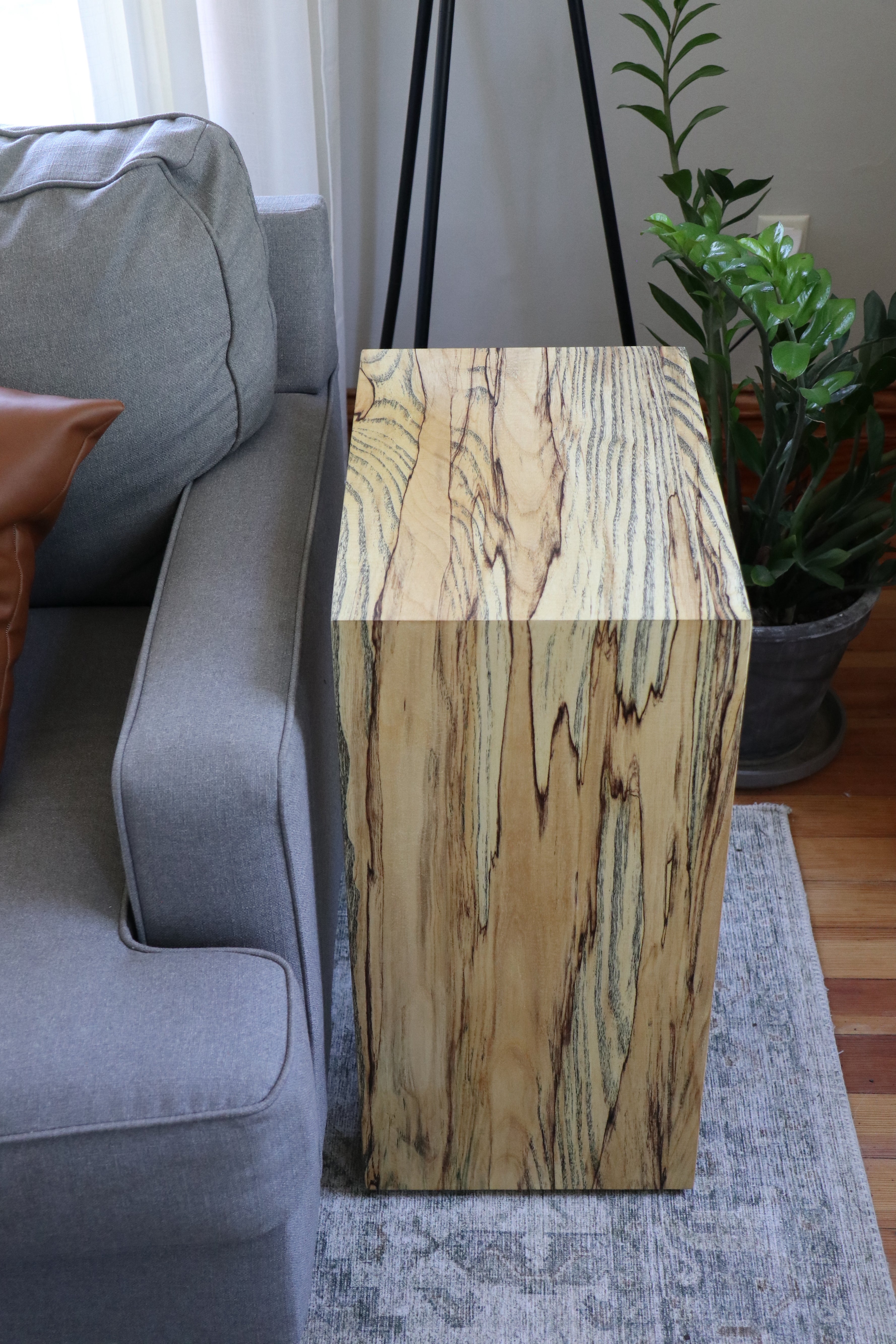 Spalted Maple Waterfall C-Table - Hazel Oak Farms