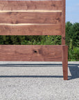 Solid Walnut Mid-Century Modern King Bed Frame - Hazel Oak Farms