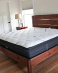 Solid Walnut Mid-Century Modern King Bed Frame - Hazel Oak Farms
