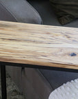 Solid Spalted Hackberry Maple Wood Laptop C Table - Hazel Oak Farms