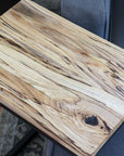 Solid Spalted Hackberry Maple Wood Laptop C Table - Hazel Oak Farms