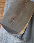 Live Edge Aged Quartersawn White Oak Waterfall C Table - Hazel Oak Farms