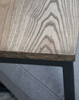 Square Black Stained Ash Square C Table (in stock) - Hazel Oak Farms