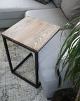 Square Black Stained Ash Square C Table (in stock) - Hazel Oak Farms