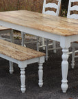 White Spalted Maple Dining Table Set - Hazel Oak Farms