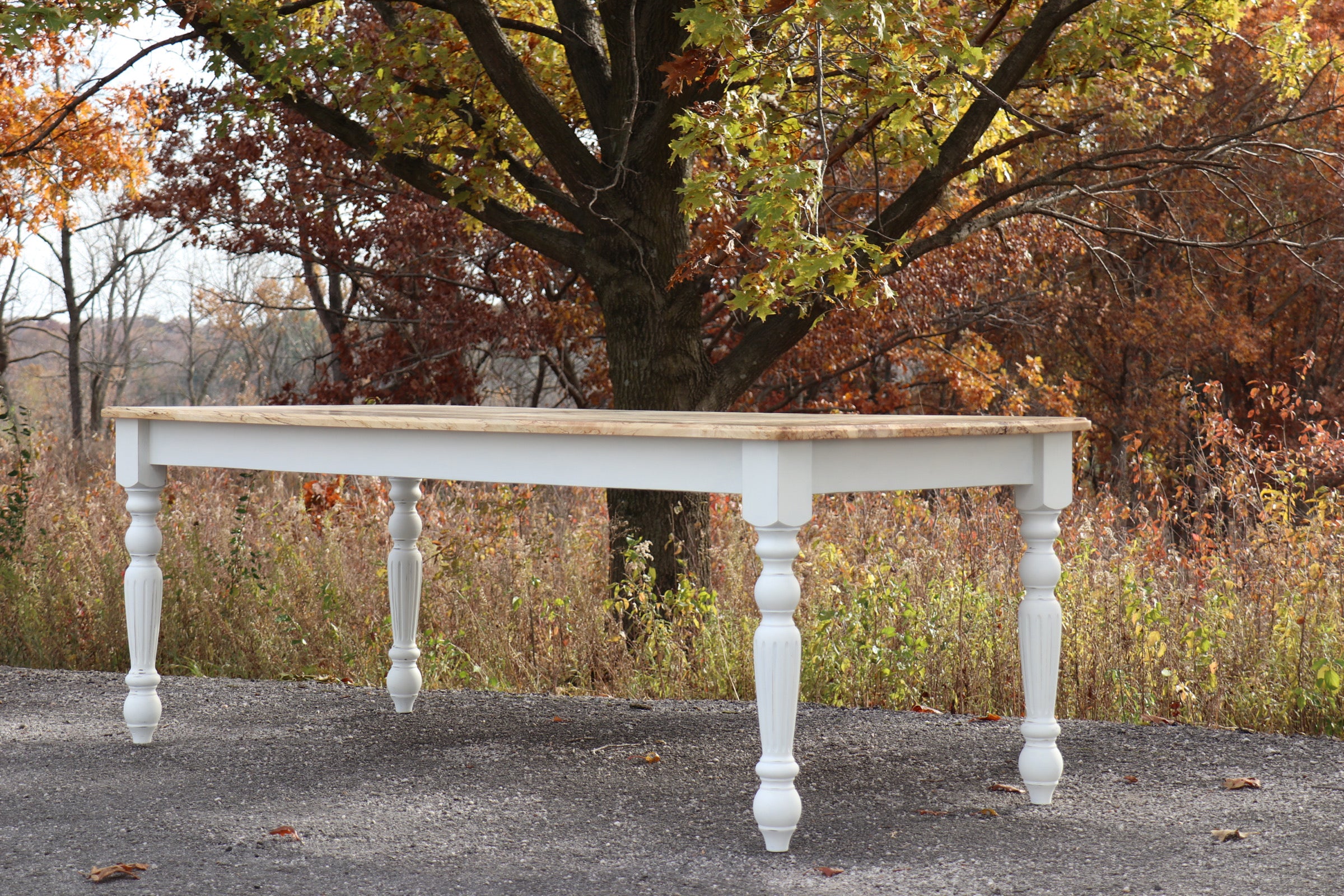 White Spalted Maple Dining Table Set - Hazel Oak Farms