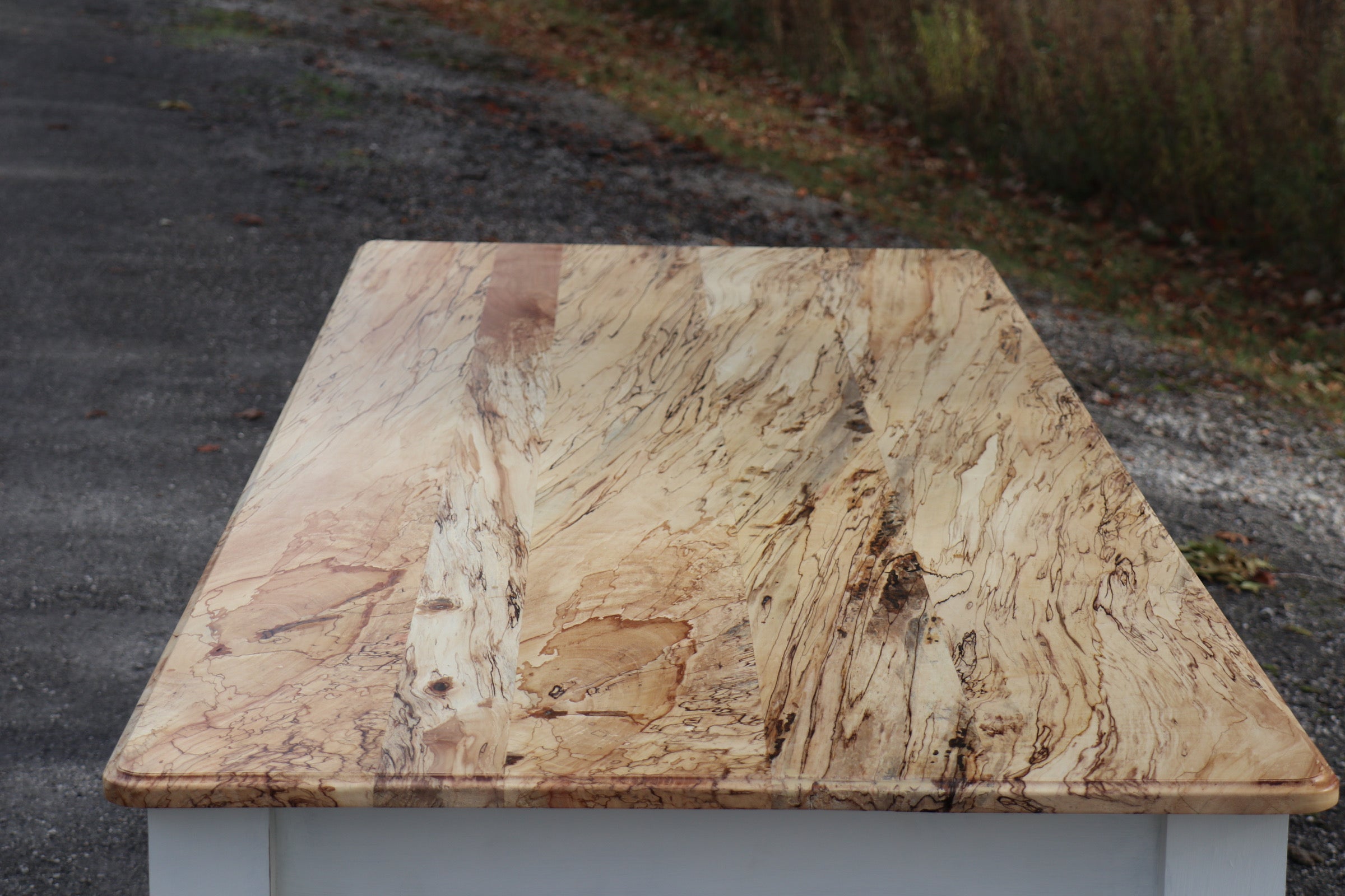 White Spalted Maple Dining Table Set - Hazel Oak Farms