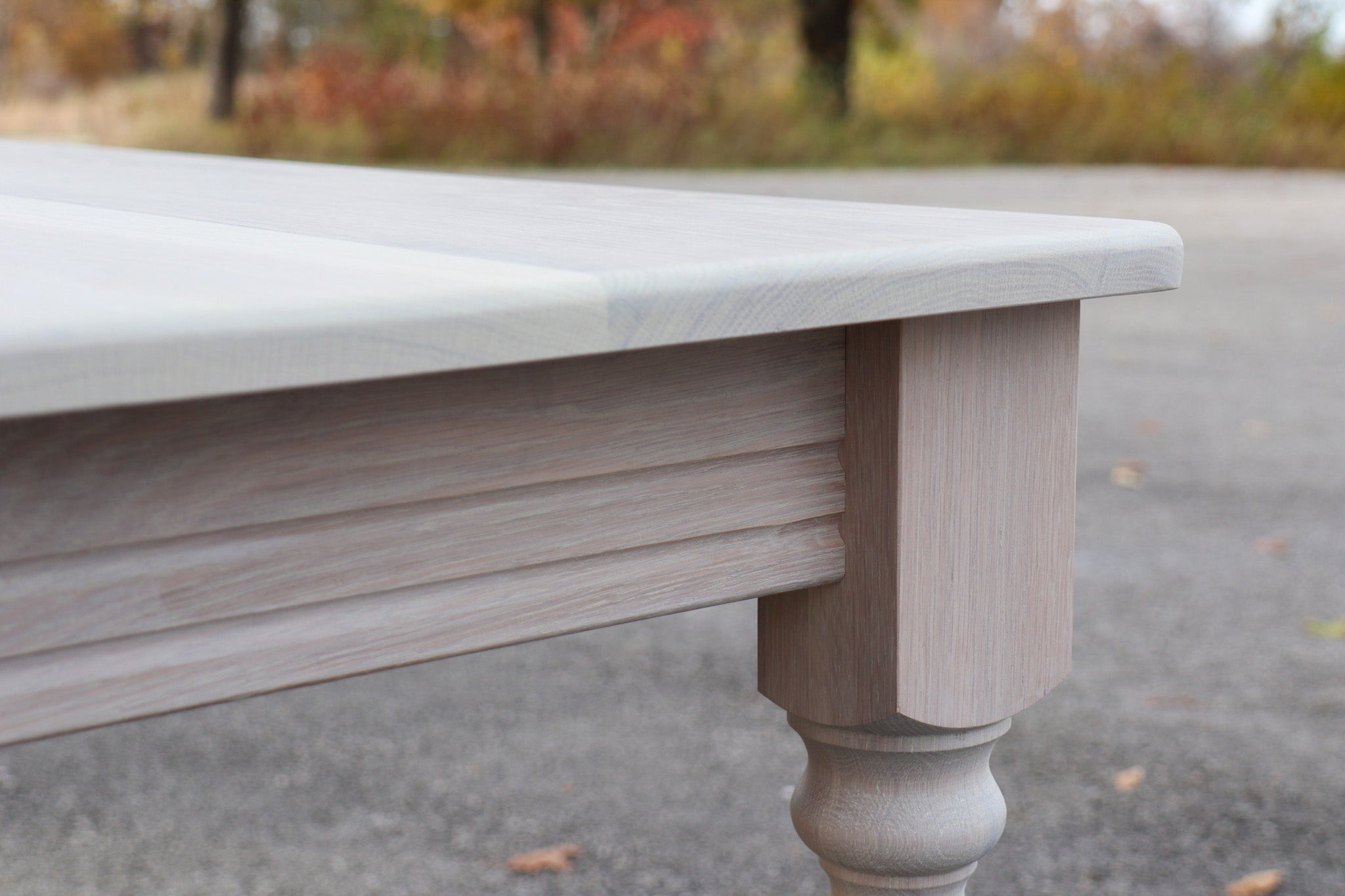 White Oak Farmhouse Dining Table