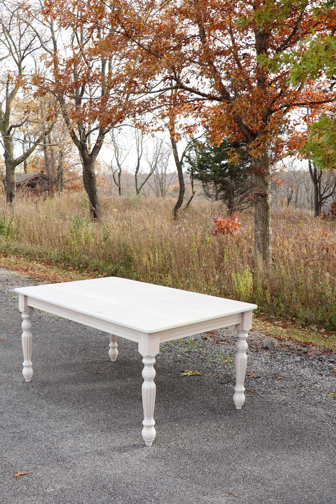 White Oak Farmhouse Dining Table