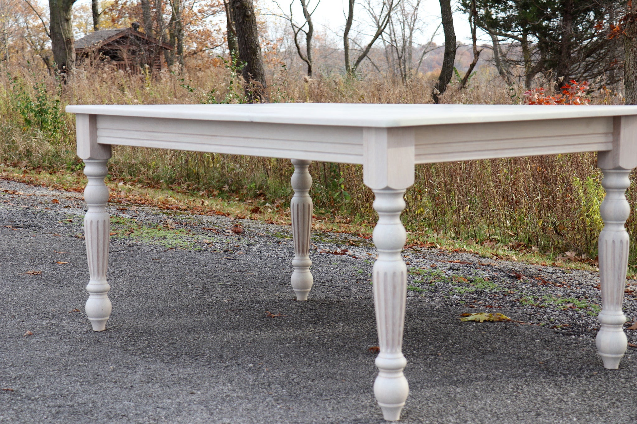 White Oak Farmhouse Dining Table