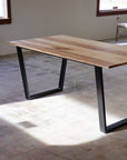 Modern Ash Dining Table with Black Steel Tapered Legs (in stock) - Hazel Oak Farms