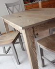 Solid White Oak Shaker Style Dining Table - Hazel Oak Farms