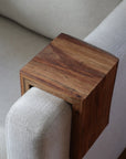 Live Edge 4.25" Walnut Wood Armrest Table (in stock) - Hazel Oak Farms