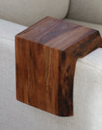 Live Edge 4.25" Walnut Wood Armrest Table (in stock) - Hazel Oak Farms