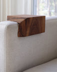 Live Edge 4.25" Walnut Wood Armrest Table (in stock) - Hazel Oak Farms