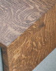 Black Stained Quartersawn White Oak Armrest Table - Hazel Oak Farms Handmade Furniture in Iowa, USA