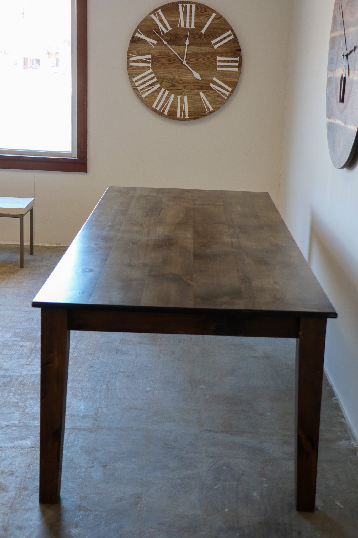 Pine Stained Modern Shaker Dining Table