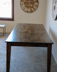 Large Pine Stained Modern Shaker Dining Table (in stock)