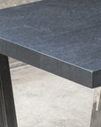 Modern Black Quartersawn White Oak and Steel Coffee Table